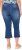 Ulla Popken Cropped Flared Eyelet Jeans Denim Blue - Traperice & Hlače u Velikim Veličinama – Plus Size - 