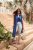 Ulla Popken Tile Laser Print Stretch Fit Jeans Light Light Blue Denim - Traperice & Hlače u Velikim Veličinama – Plus Size - 
