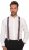 JP1880 Suspenders with Adjustable Length Burgundy Red - Modni dodaci - 