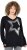 Ulla Popken Sequined Star Rolled Edge Sweater Black - Puloveri & dukserice - 