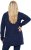 Ulla Popken Space Yarn Oversized Turtleneck Sweater Blue - Puloveri & dukserice - 
