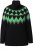 Ulla Popken Neon Alpine Pattern Long Sleeve Turtleneck Sweater Apple Green - Puloveri & dukserice - 