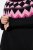 Ulla Popken Neon Alpine Pattern Long Sleeve Turtleneck Sweater Light Pink - Puloveri & dukserice - Udobne dukserice, hoodice i pletenina