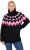 Ulla Popken Neon Alpine Pattern Long Sleeve Turtleneck Sweater Light Pink - Puloveri & dukserice - 