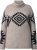 Ulla Popken Aztec Pattern Turtleneck Sweater Pebble Grey - Puloveri & dukserice - 