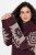 Ulla Popken Aztec Pattern Turtleneck Sweater Plum - Puloveri & dukserice - Udobne dukserice, hoodice i pletenina