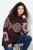 Ulla Popken Aztec Pattern Turtleneck Sweater Plum - Puloveri & dukserice - Udobne dukserice, hoodice i pletenina
