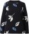 Ulla Popken Eco Cotton Leaf Pattern Long Sleeve Sweater Black - Puloveri & dukserice - 
