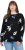 Ulla Popken Eco Cotton Leaf Pattern Long Sleeve Sweater Black - Puloveri & dukserice - 