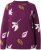 Ulla Popken Eco Cotton Leaf Pattern Long Sleeve Sweater Forest Berry - Puloveri & dukserice - 