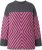 Ulla Popken Graphic Stripe Long Sleeve Turtleneck Sweater Flamingo - Puloveri & dukserice - 