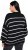 Ulla Popken Oversized Striped Balloon Sleeve Sweater Black - Puloveri & dukserice - 