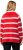 Ulla Popken Stripe Fine Knit Turtleneck Sweater Light Red - Puloveri & dukserice - 