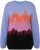Ulla Popken Long Sleeve Knit Mountain Range Sweater Bright Purple - Puloveri & dukserice - 