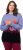 Ulla Popken Long Sleeve Knit Mountain Range Sweater Bright Purple - Puloveri & dukserice - 