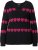 Ulla Popken Heart Print Long Sleeve V-Neck Sweater Black - Puloveri & dukserice - 