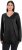 Ulla Popken Soft Fine Knit Pullover V-Neck Sweatshirt Black - Puloveri & dukserice - 