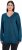 Ulla Popken Soft Fine Knit Pullover V-Neck Sweatshirt Teal - Puloveri & dukserice - 