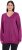 Ulla Popken Casual V-Neck Long Sleeve Sweater Berry - Puloveri & dukserice - 