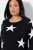 Ulla Popken Glitter Stars Soft Knit Sweater Black - Puloveri & dukserice - Udobne dukserice, hoodice i pletenina
