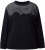 Ulla Popken Tulle Panel Sweatshirt Black - Puloveri & dukserice - 