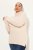 Ulla Popken Turtleneck Ribbed Trim Long Sleeve Sweater Nature Melange - Puloveri & dukserice - Udobne dukserice, hoodice i pletenina