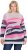 Ulla Popken Landscape Stripe Sweater Light Grey Melange - Puloveri & dukserice - 
