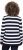 Ulla Popken Striped Polo Collar Long Sleeve Sweater Navy - Puloveri & dukserice - 