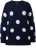 Ulla Popken Fluffy Polka Dot Sweater Ink Blue - Puloveri & dukserice - 