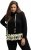 Ulla Popken Ruffle Hem A-line Fit Hooded Sweatshirt Black - Puloveri & dukserice - 
