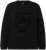 Ulla Popken Flock Print Long Sleeve Crew Neck Sweatshirt Black - Puloveri & dukserice - 