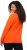 Ulla Popken Collared Long Sleeve Sweatshirt Tangerine - Puloveri & dukserice - 