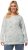 Ulla Popken Tie-Dyed Long Sleeve Sweatshirt Snow White - Puloveri & dukserice - 