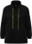 Ulla Popken GLOW Lettered Collared Sweatshirt Black - Puloveri & dukserice - 