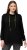 Ulla Popken GLOW Lettered Collared Sweatshirt Black - Puloveri & dukserice - 