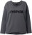 Ulla Popken Inspire Lettering V-Neck Sweatshirt Graphite Grey - Puloveri & dukserice - 