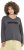 Ulla Popken Inspire Lettering V-Neck Sweatshirt Graphite Grey - Puloveri & dukserice - 