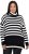 Ulla Popken Striped Stand-Up Collar Sweater Black - Puloveri & dukserice - 