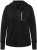 Ulla Popken HYPRAR Zip Front Hooded Stretch Sweatshirt Black - Puloveri & dukserice - 