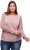 Ulla Popken Mixed Knit Patch Look Sweatshirt Old Pink - Puloveri & dukserice - 
