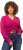 Ulla Popken Shaker Stitch Cropped Gathered Sweater Fuchsia Pink - Puloveri & dukserice - 