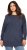Ulla Popken Layered Look Button Sleeve Sweatshirt Navy - Puloveri & dukserice - 
