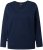 Ulla Popken Stripe Panel Long Sleeve V-Neck Sweatshirt Navy - Puloveri & dukserice - 