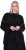 Ulla Popken Decorative Seam Contrast Color Sweater Black - Puloveri & dukserice - 