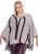 Ulla Popken Brushstroke Knit Poncho Beige - Puloveri & dukserice - 