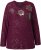 Ulla Popken Metallic Print Extra Soft Christmas Sweatshirt Dark Wine Red - Puloveri & dukserice - 