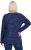 Ulla Popken Metallic Print Extra Soft Christmas Sweatshirt Ink Blue - Puloveri & dukserice - 