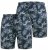 D555 Cleethorpes Hawaii Printed Swimshorts Navy - Kupaće hlače - muške Kupaće hlače veliki brojevi