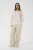 Kaffe Curve Sirana Pants Beige Melange/Black Stripe - Hlače od tkanine - 