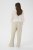 Kaffe Curve Sirana Pants Beige Melange/Black Stripe - Hlače od tkanine - 